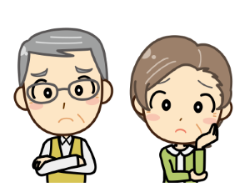 悩んでいるシニア