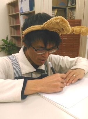 こうた先生が一生懸命作業中の画像