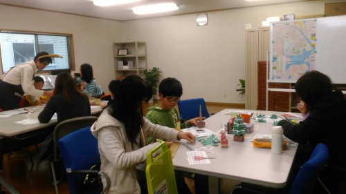 作業中の教室風景