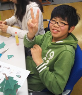 ピースサインいただきました